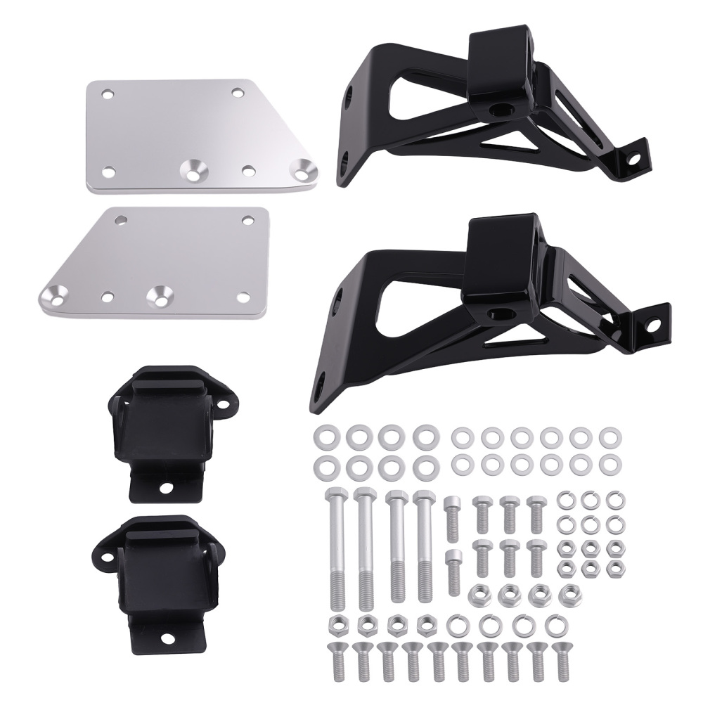 Engine Mount Adapter Kit compatible for Chevy C10 1963-1972 LS V8 Installation Bracket Set