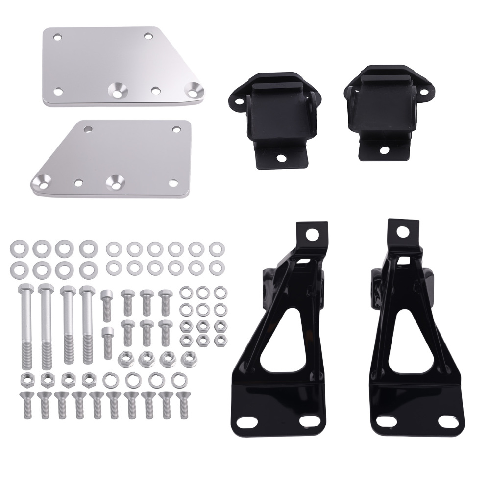 Engine Mount Adapter Kit compatible for Chevy C10 1963-1972 LS V8 Installation Bracket Set