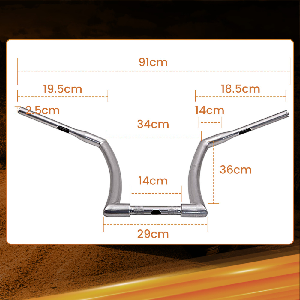 14 steel 1.5 Monkey Bar Ape Hanger Handlebar compatible for Harley Touring FLH 1974-2019