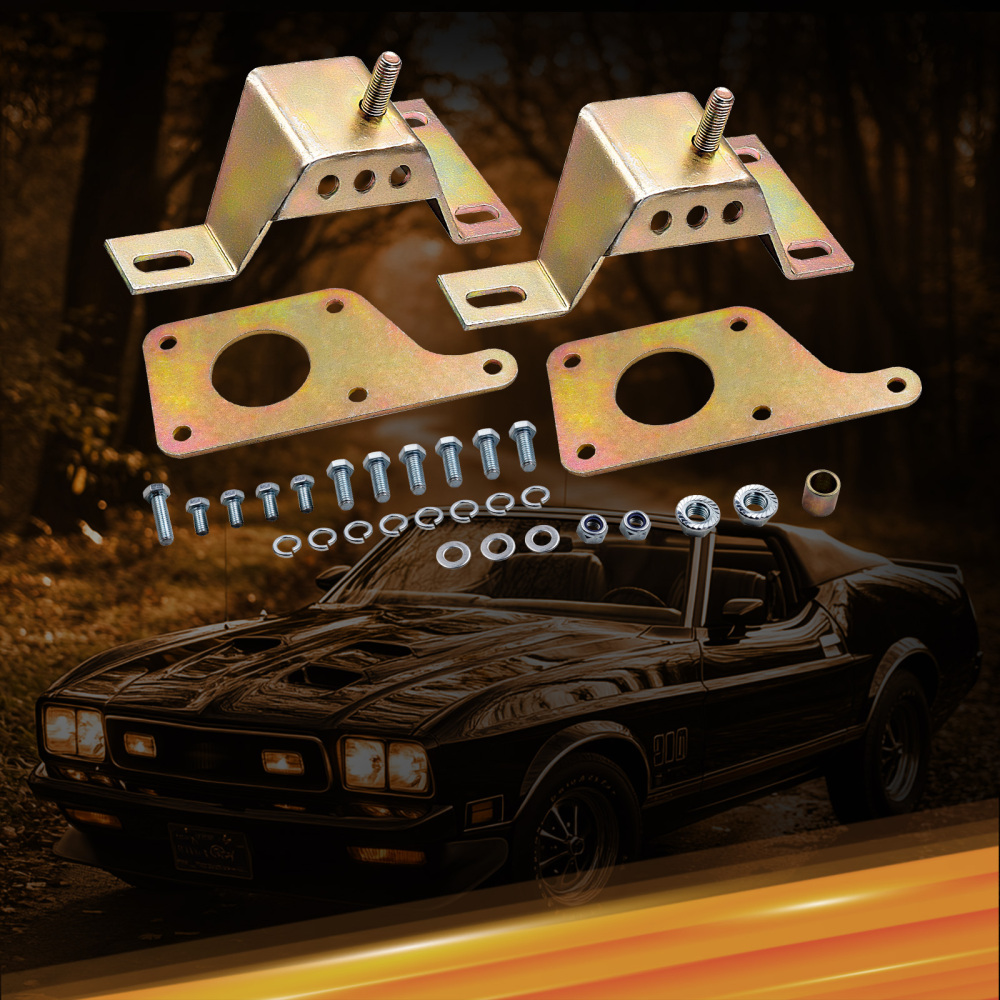 Swap Adapter Plates w/4.6 Solid Motor Mounts compatible for Ford Mustang 3013-102