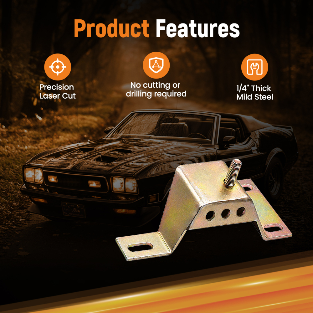 Swap Adapter Plates w/4.6 Solid Motor Mounts compatible for Ford Mustang 3013-102