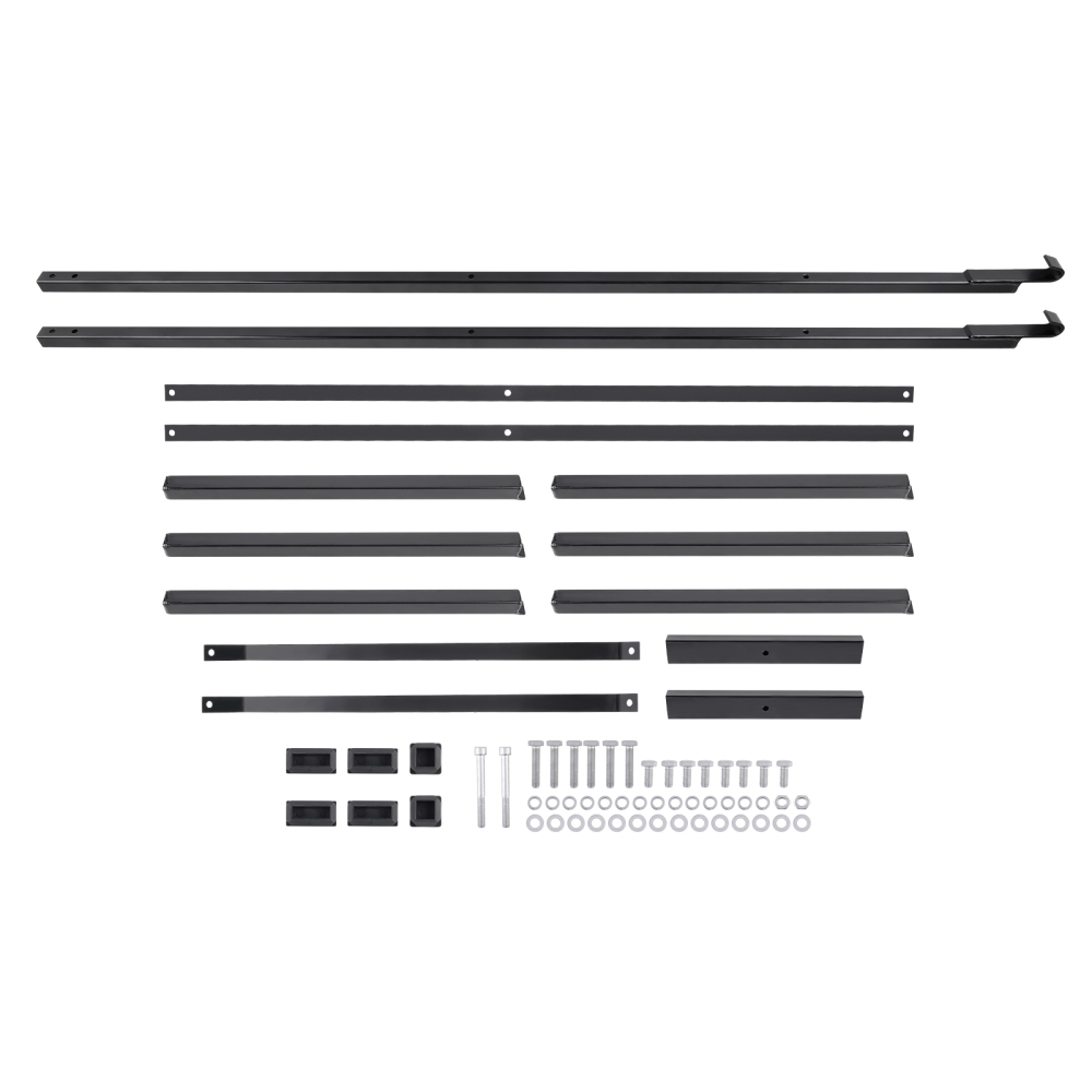 2pcs Black Steel Cargo Shipping Container Shelving Shelf Bracket Powder Coated