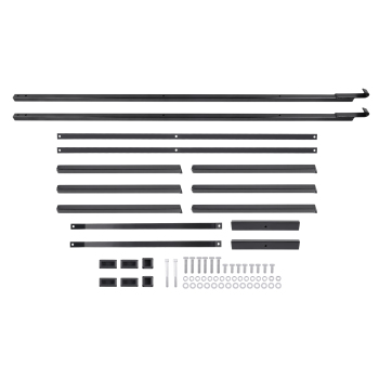 2pcs Black Steel Cargo Shipping Container Shelving Shelf Bracket Powder Coated