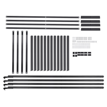 4pcs Black Steel Cargo Shipping Container Shelving Shelf Bracket Powder Coated