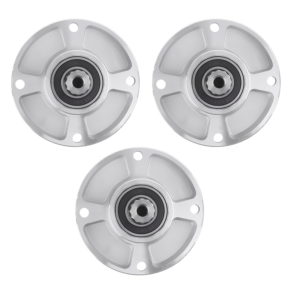 Lawn Mower Spindle Set for Hustler Raptor Flip-Up SD SDX Sport 601804 3-Pack