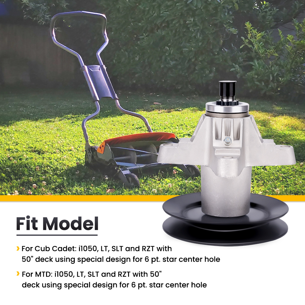 Spindles for Cub Cadet 918-04125B 918-04126B 618-04126 RZT-50 RZT50 LT1050 Top