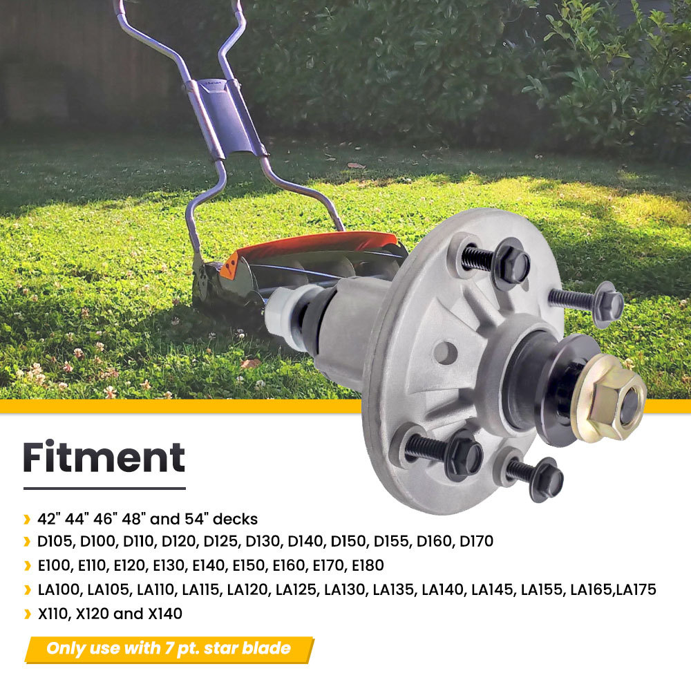 2pcs Aftermarket Mower Spindle compatible for John Deere LA130, LA140, X140 GY21098 GY20867