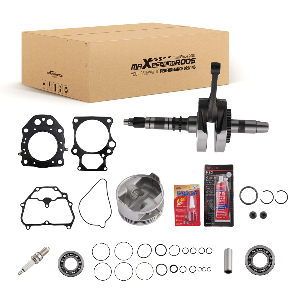 Crankshaft Piston Rebuild Kit compatible for Honda TRX420FE Rancher 420 2012-2013 86.5mm