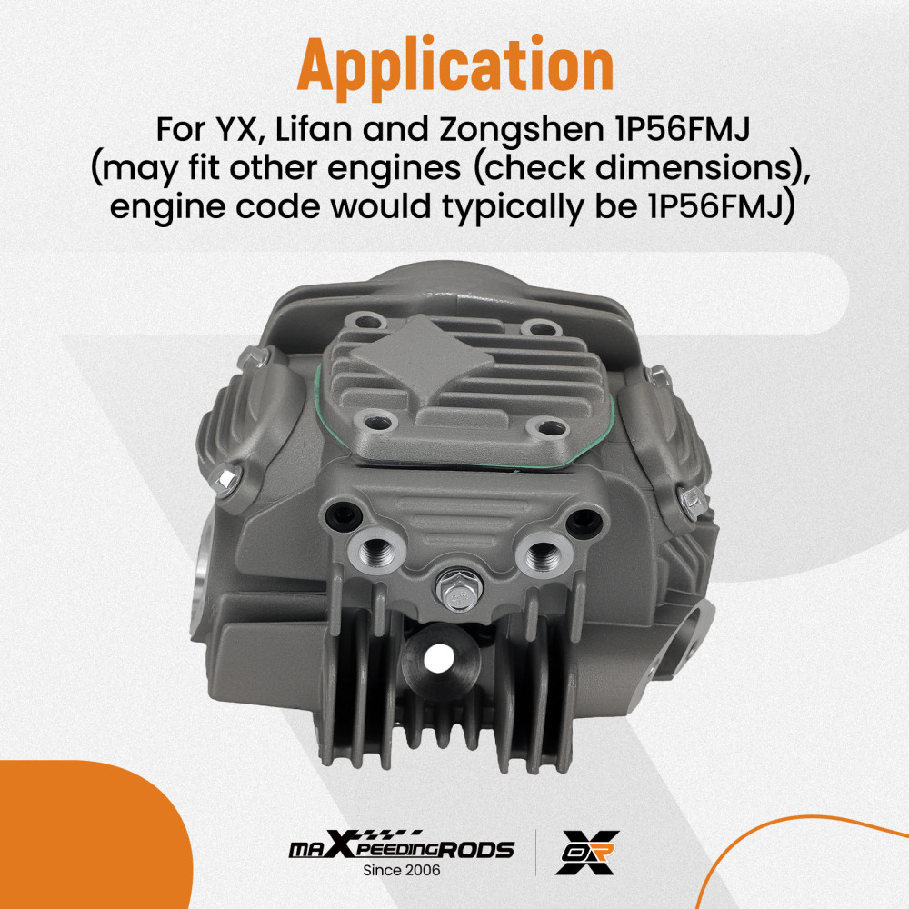 Cylinder fit for YX YX140 Zongshen ZS140 with 140cc P56FMJ 56mm Engine