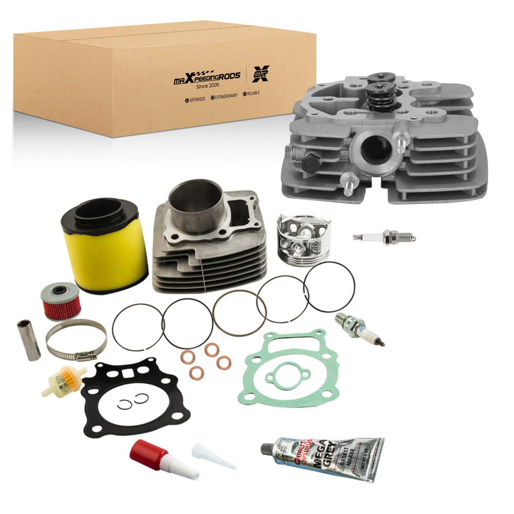 Cylinder Head Piston Top End Rebuild Kit compatible for Honda TRX350 TRX 350 Rancher 350