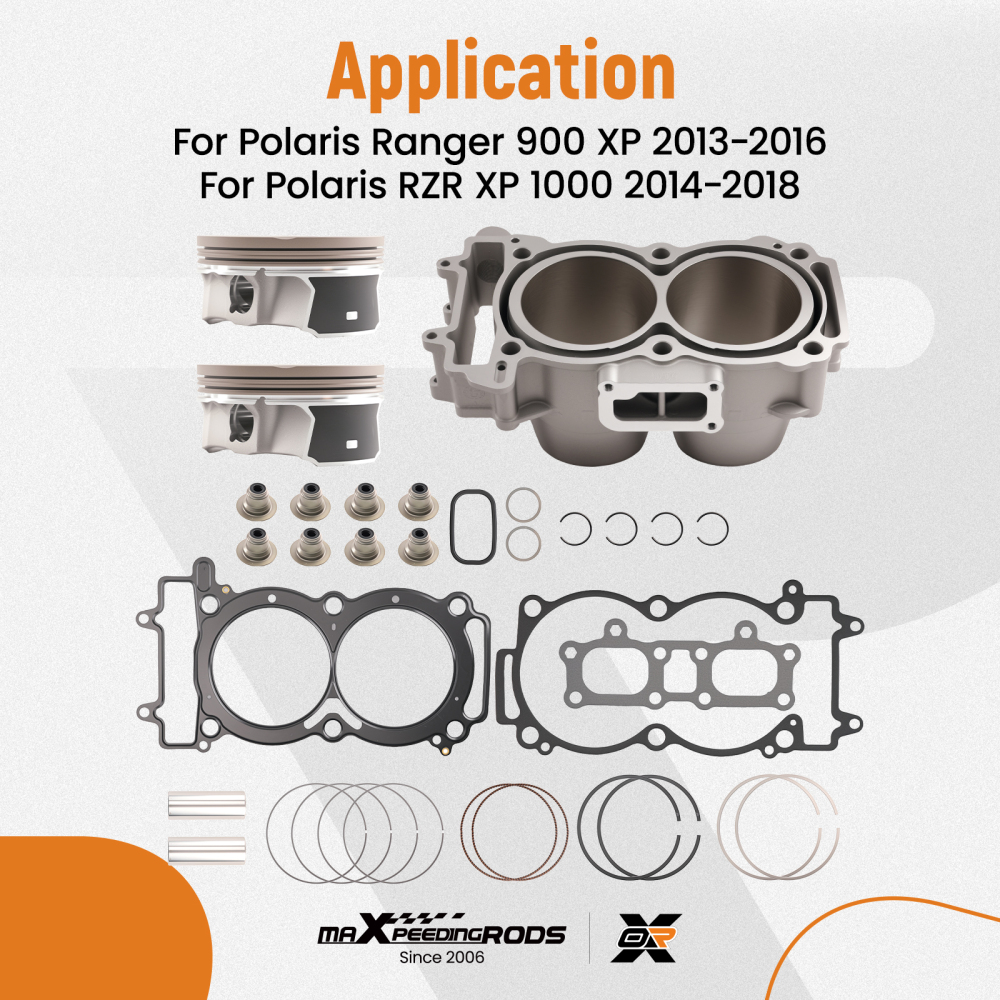NEW Cylinder Piston Top End Gasket Rebuild compatible for Polaris 1000 RZR XP1000 XP 93mm
