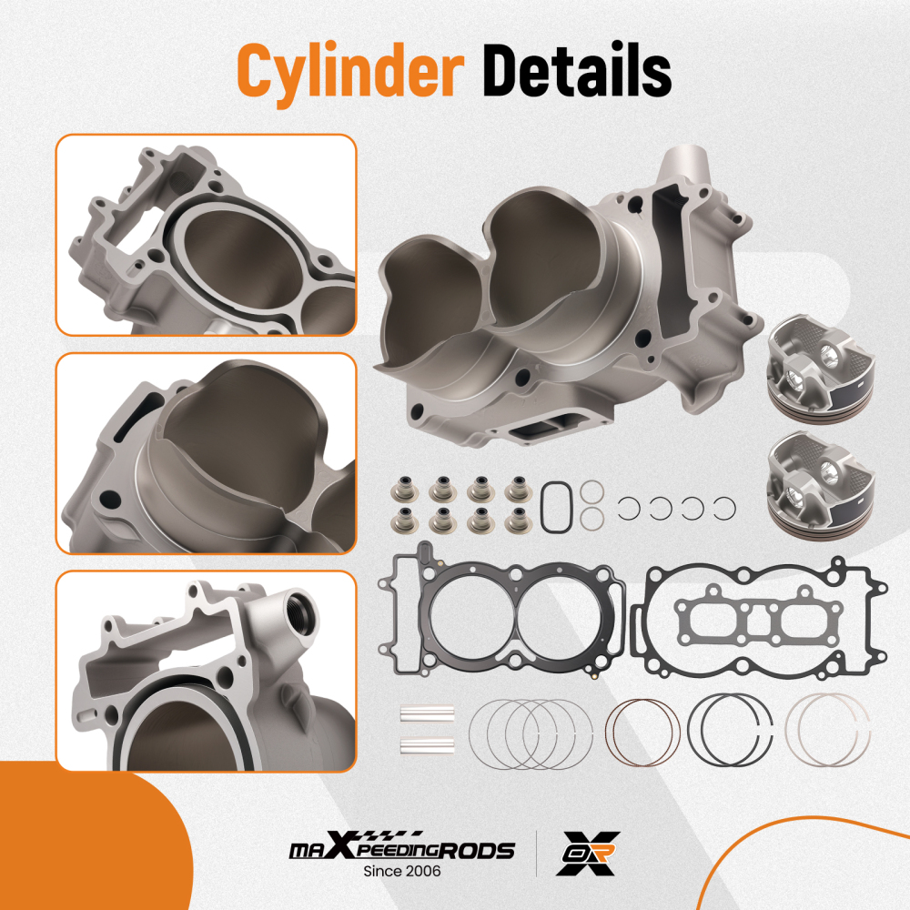NEW Cylinder Piston Top End Gasket Rebuild compatible for Polaris 1000 RZR XP1000 XP 93mm