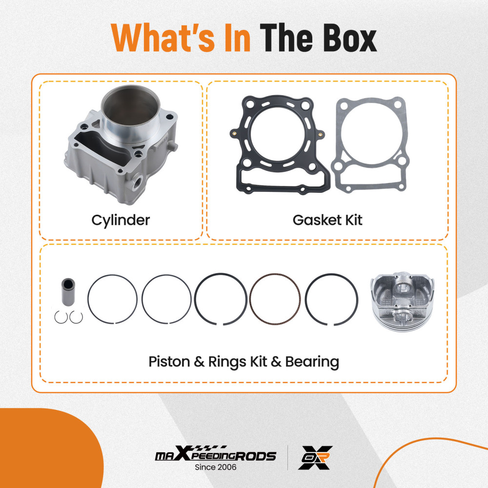 Cylinder Piston Top End Gasket Rebuild compatible for Kawasaki KLX250 93-14 KLX300 96-07