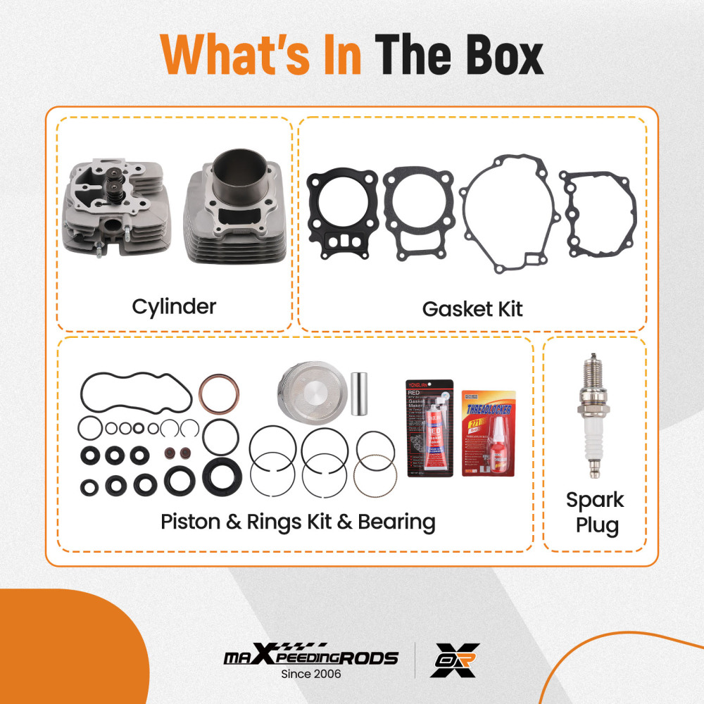 Complete Engine Cylinder Rebuild Kit compatible for Honda FourTrax Rancher 350 2000-2006