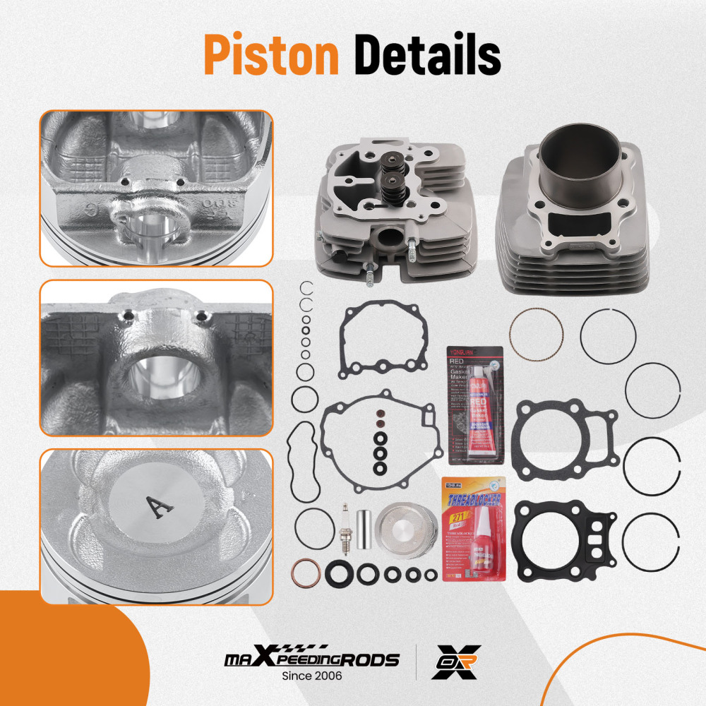 Complete Engine Cylinder Rebuild Kit compatible for Honda FourTrax Rancher 350 2000-2006