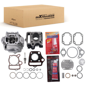 Top End Rebuild Kit Cylinder Head Piston Fittings compatible for Honda XR50 Z50R CRF50