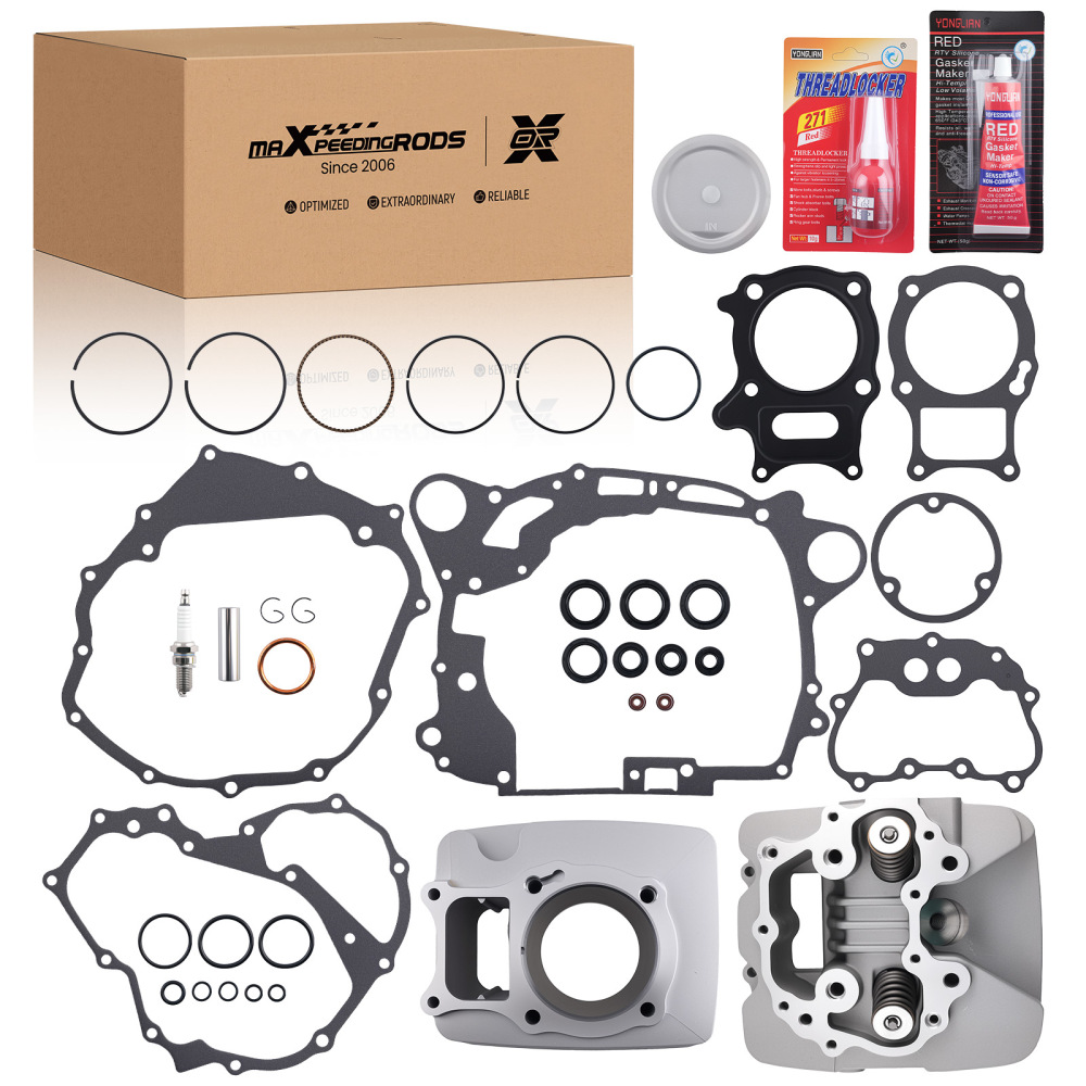 Cylinder Head Piston Top End Kit compatible for Honda TRX250EX Recon Sportrax 250 2002-2014