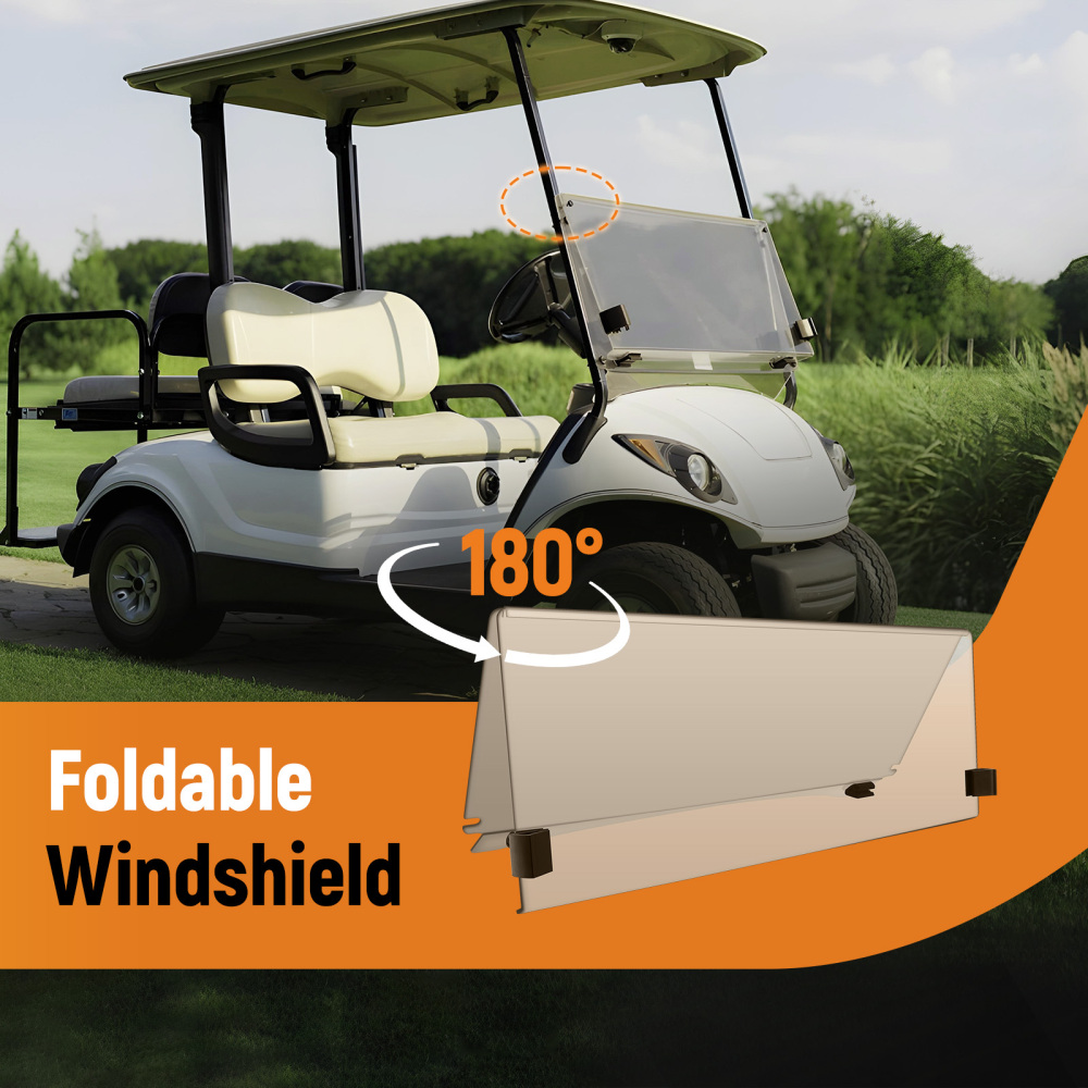 Front Protective Shield for Club Car Precedent 2004-2024 Tinted PC Material