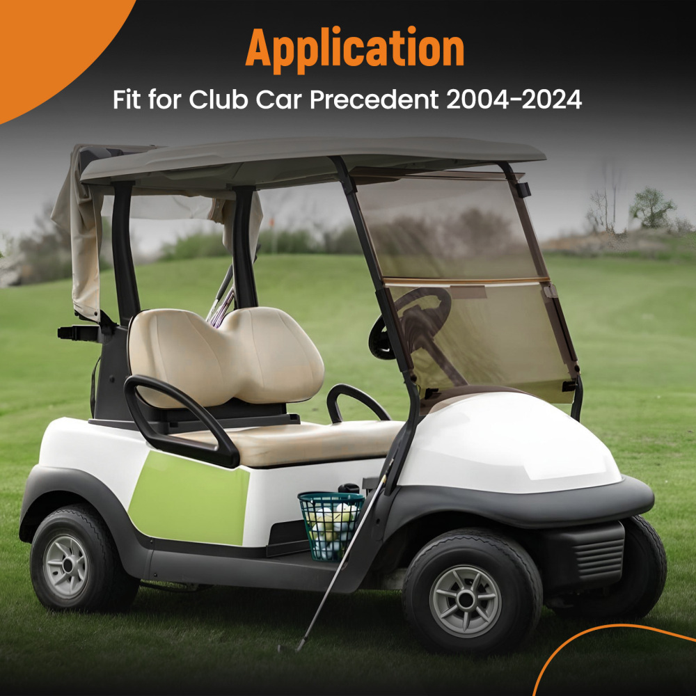 Front Protective Shield for Club Car Precedent 2004-2024 Tinted PC Material