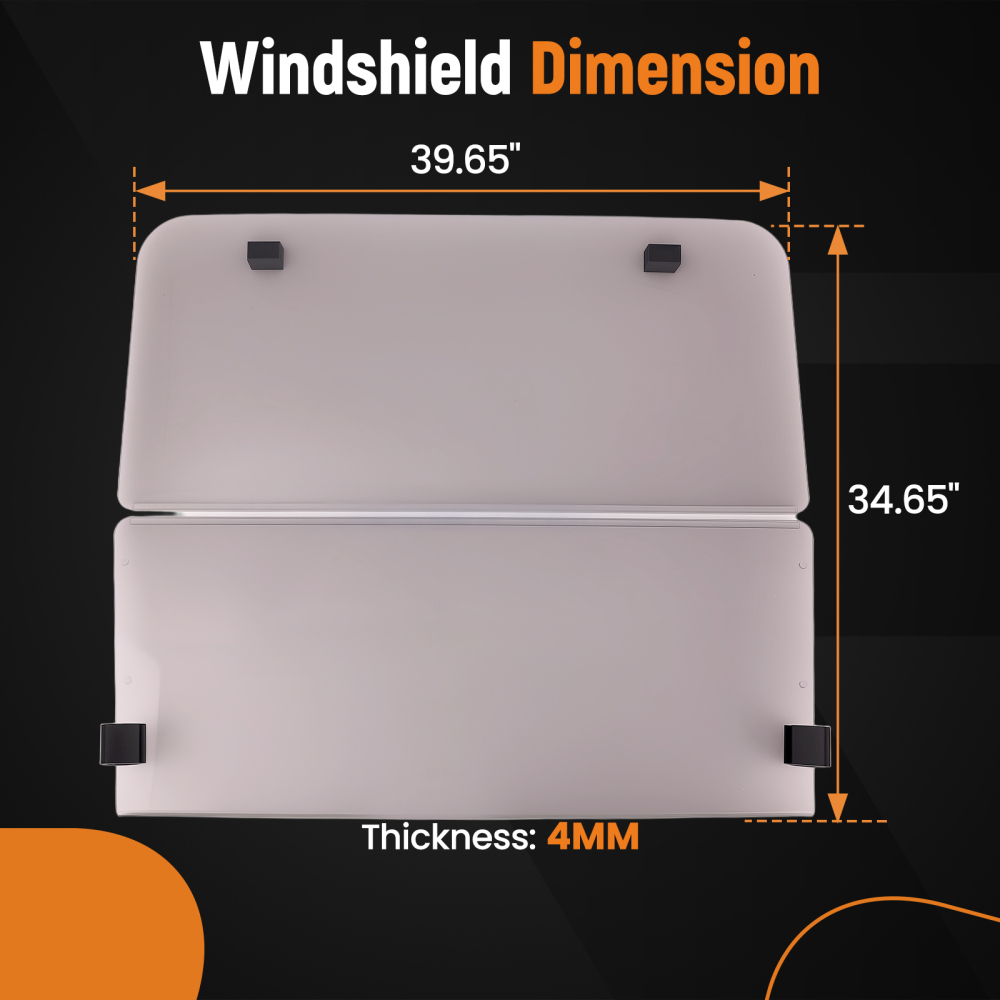4MM Thick compatible for Golf Cart Windshield for Club Car compatible for DS 2000.5-UP Gas Electric UV
