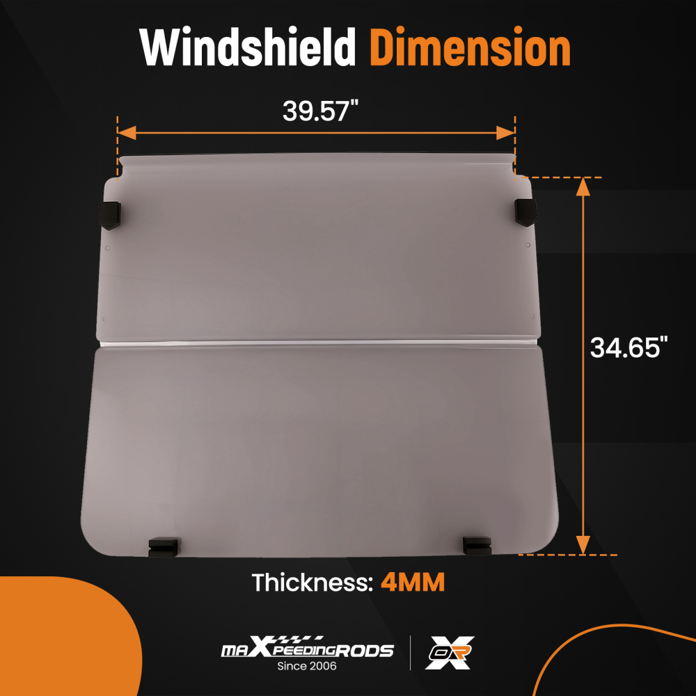 4MM Polycarbonate Windshield for Club Car compatible for DS Golf Cart 1982-2000.5 Gas