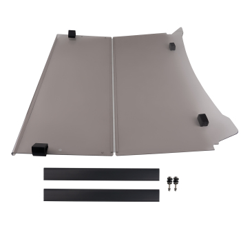 Smoke Foldable Windshield compatible for Yamaha G29 Drive 07-16 Polycarbonate Impact Proof