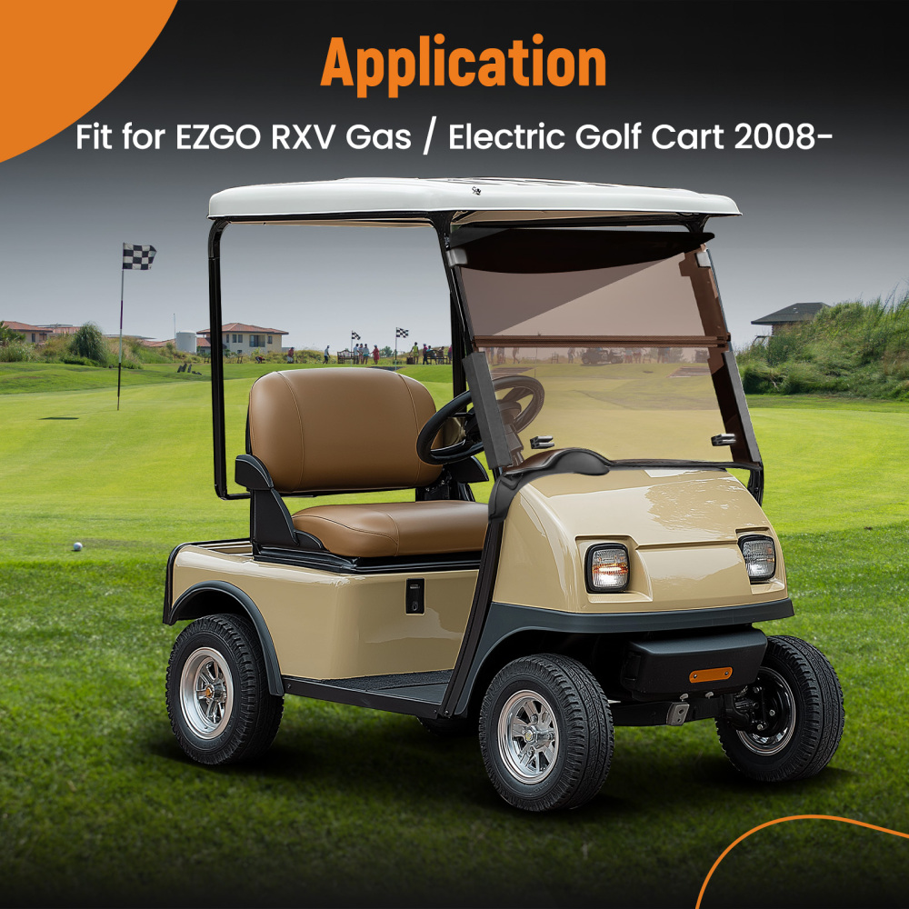 Clear Windshield compatible for EZGO RXV 2008-UP Folding StyleIn Box compatible for Golf Cart Part