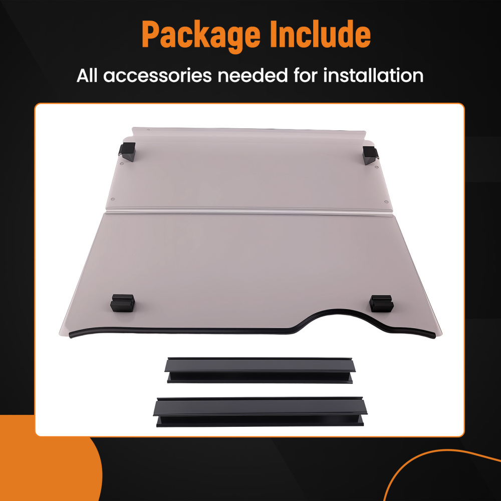 Clear Windshield compatible for EZGO RXV 2008-UP Folding StyleIn Box compatible for Golf Cart Part