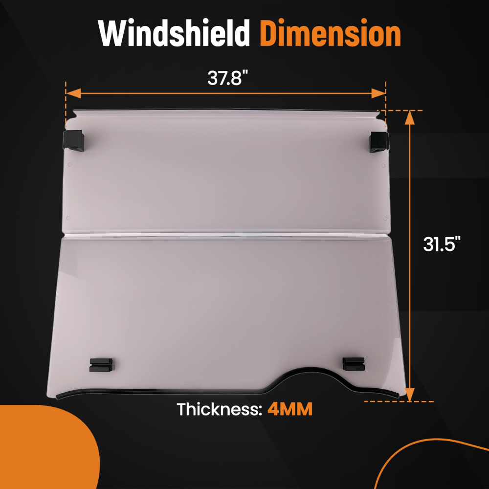 Clear Windshield compatible for EZGO RXV 2008-UP Folding StyleIn Box compatible for Golf Cart Part