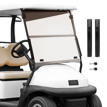 4MM Thick Windshield compatible for EZGO TXT Medalist compatible for Golf Cart 94-14 Smoke Tinted Screen