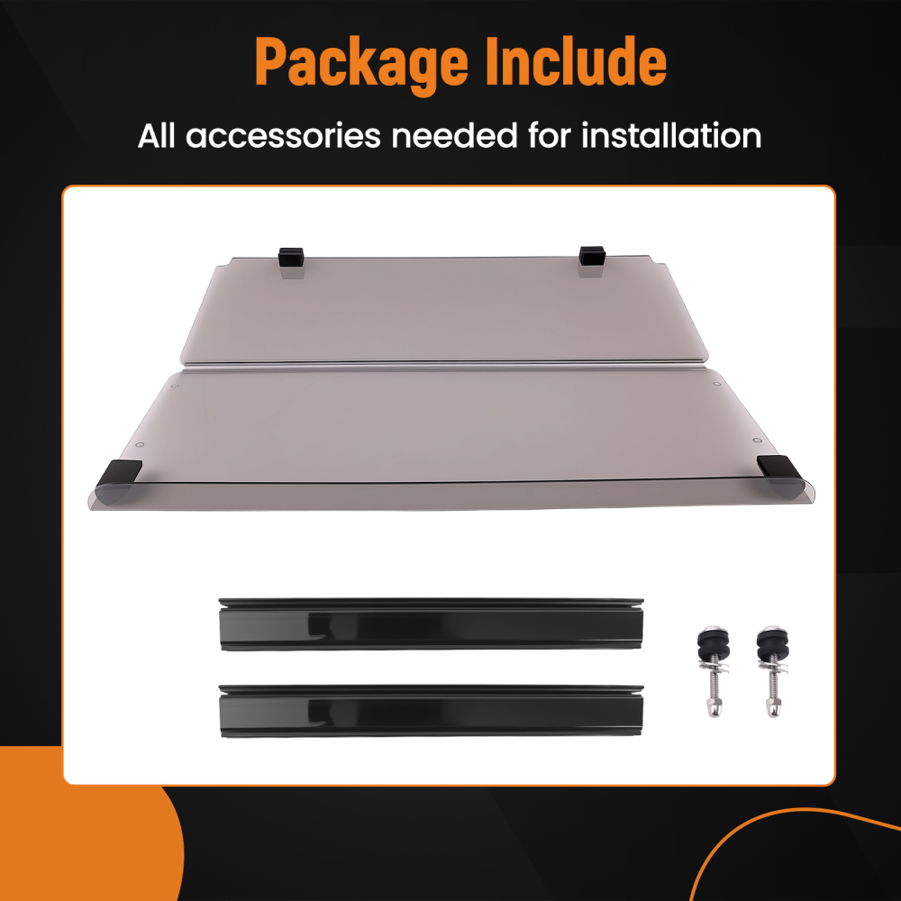 4MM Thick Windshield compatible for EZGO TXT Medalist compatible for Golf Cart 94-14 Smoke Tinted Screen