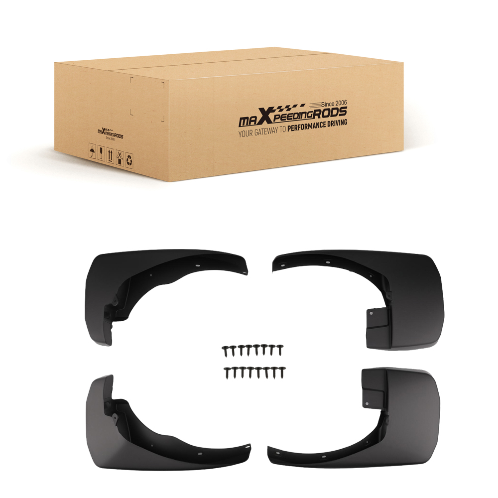 4PC Black Mud Flaps Front Rear compatible for Nissan Frontier 2005-2015 999J2-XR00003 Set