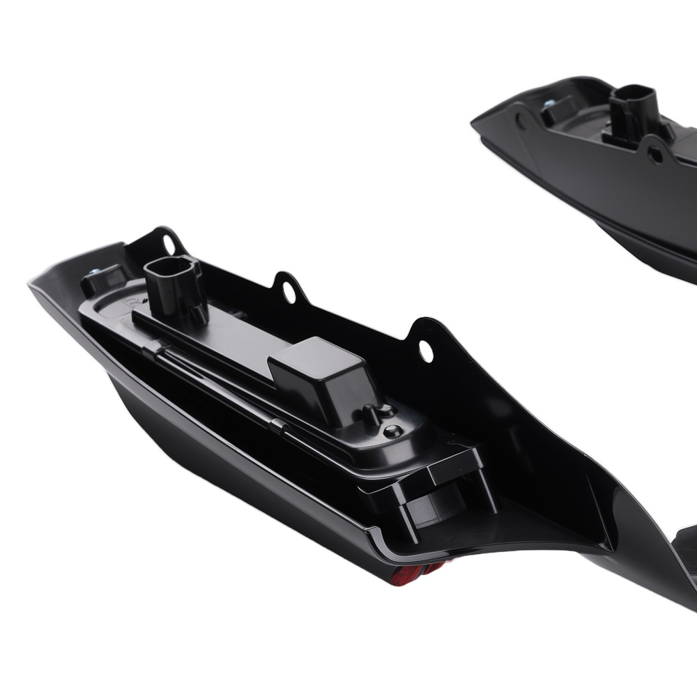 Black ABS LED Fender Fascia compatible for Harley Touring 14+ Rear Tail Light