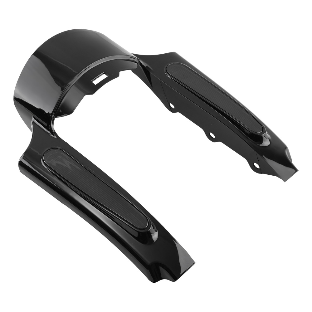 Black ABS Rear Mud Flaps compatible for Harley Road King/Street Glide 2009-2013 Smoke