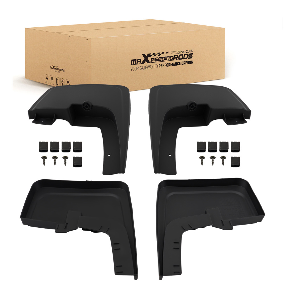 4PC Mud Flaps Splash Guards compatible for Ford F-150 2015-2020 FL3Z-16A550-AA Black
