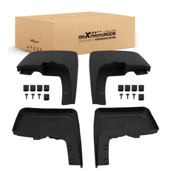 4PC Mud Flaps Splash Guards compatible for Ford F-150 2015-2020 FL3Z-16A550-AA Black