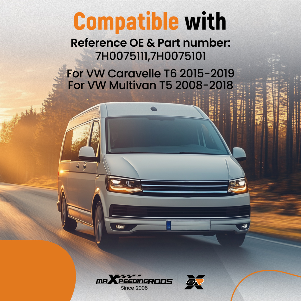 Mud Flaps Splash Guards Mudguard Kit compatible for VW T6 Transporter Caravelle 2015-2018
