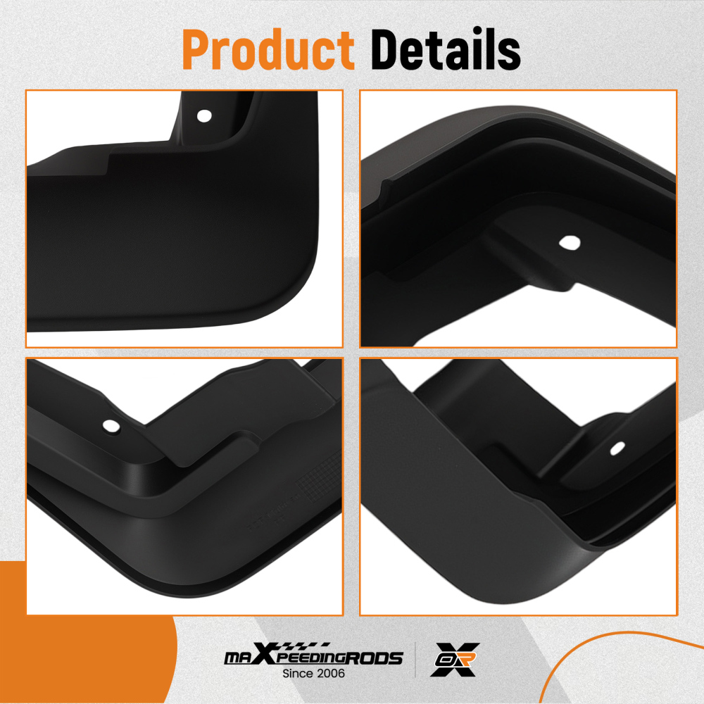 Mud Flaps Splash Guards Mudguard Kit compatible for VW T6 Transporter Caravelle 2015-2018