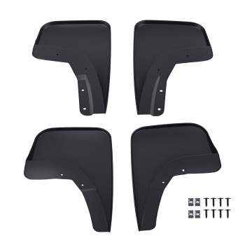 4PC Black Kit compatible for Silverado 2500 3500 2015-2018 22894857 Mud Flap Complete