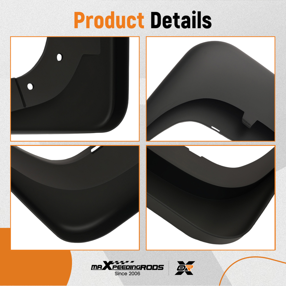 4PCS Mud Flaps Guards compatible for Mercedes Benz Vito W447 2016-2022 FrontRear Black