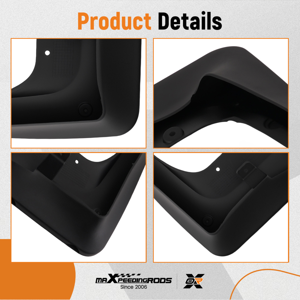 Mudguards Fender Mud Flap compatible for BMW 5-Series E60 4-Door 2004-2010 w/ Fixings