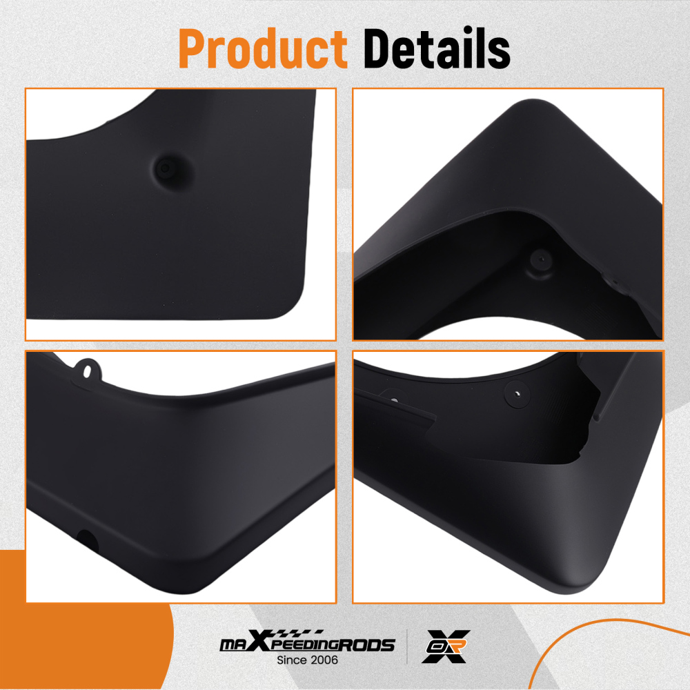 Black Mudguards Fender Mud Flaps compatible for BMW X5 E70 2007-13 Anti-Splash Front Rear