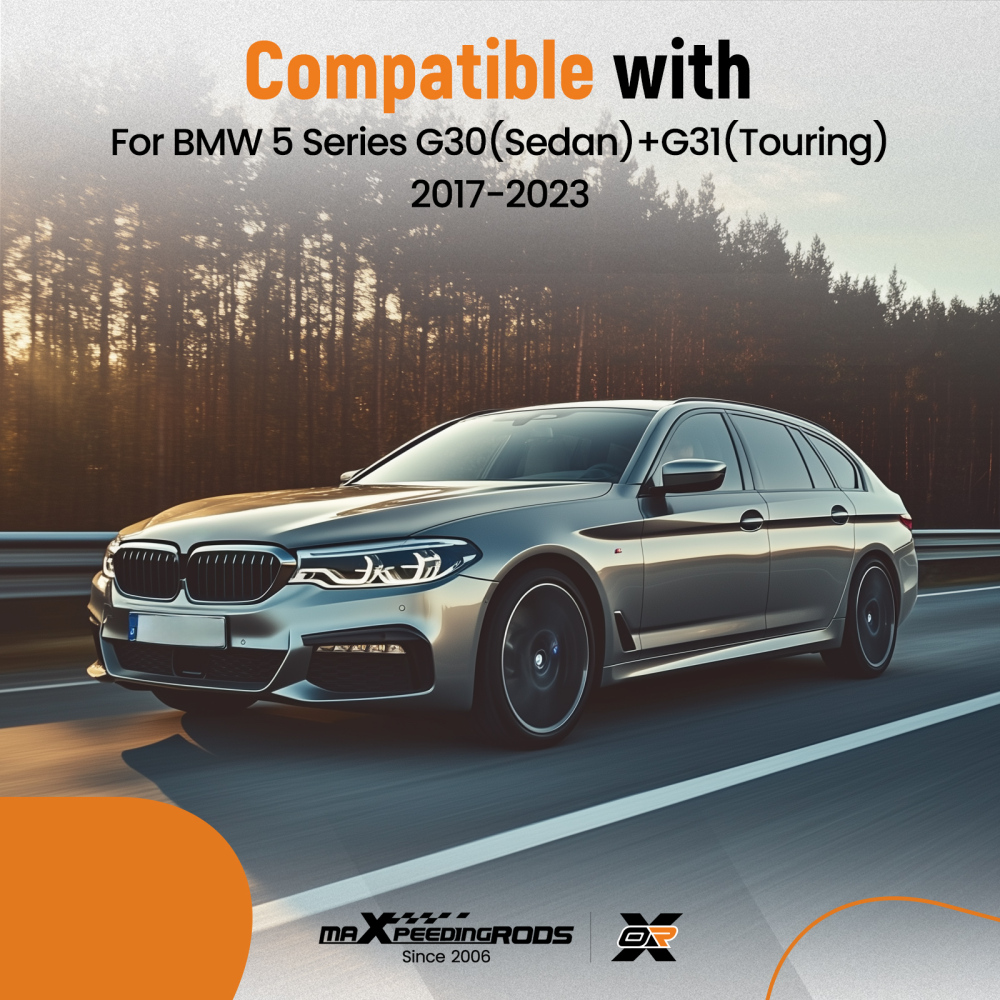 Black Mud Flaps compatible for BMW 5 Series G30 Sedan G31 Touring 2017-2023 Front Rear Set