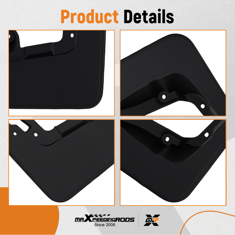 Black Mud Flaps compatible for BMW 5 Series G30 Sedan G31 Touring 2017-2023 Front Rear Set