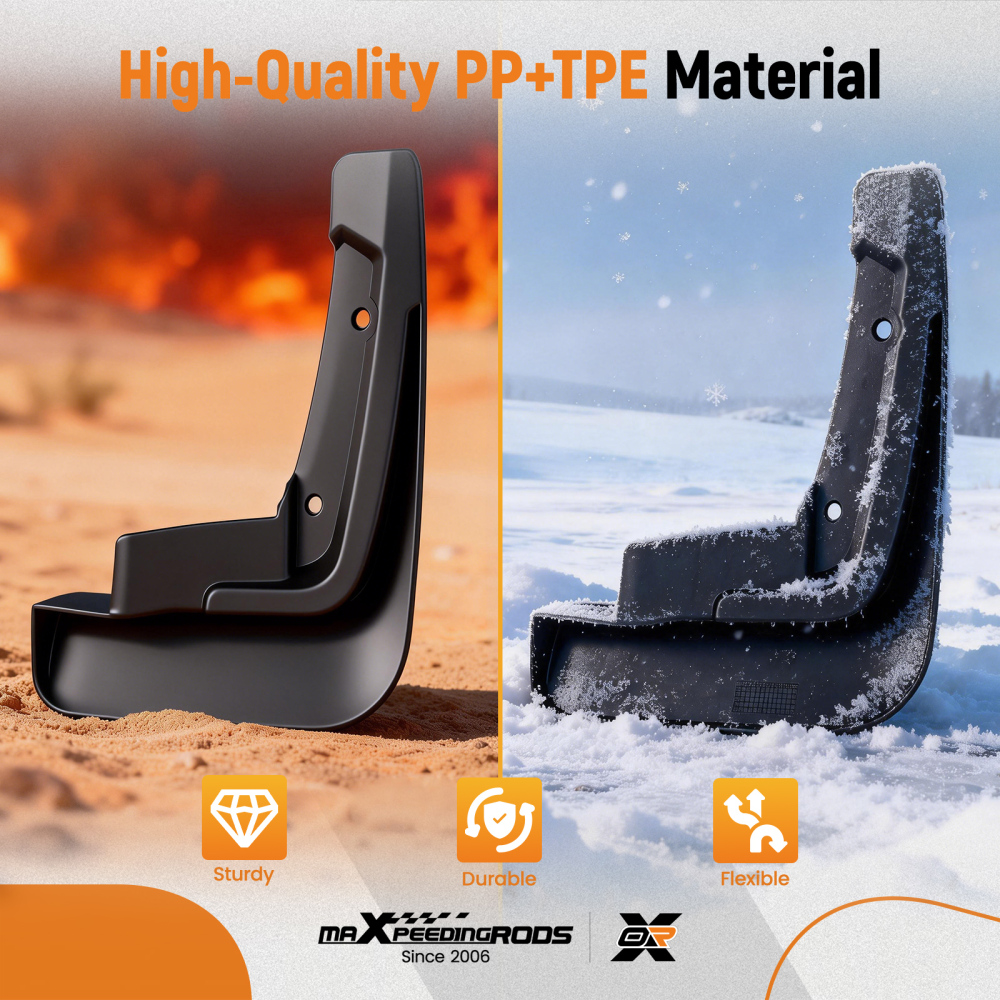 Black Mud Flaps compatible for BMW 5 Series G30 Sedan G31 Touring 2017-2023 Front Rear Set