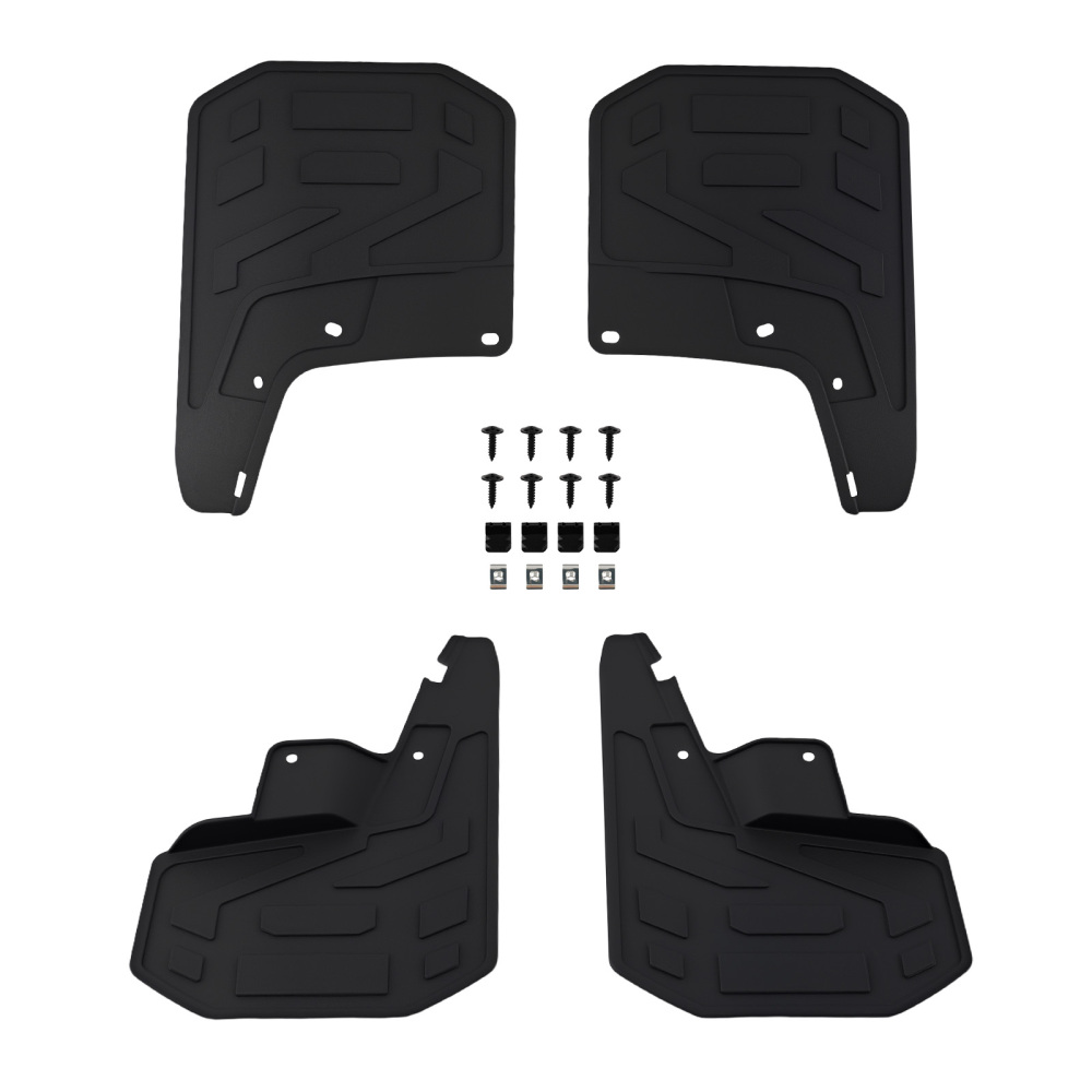 4PC Black Splash Guards Front Rear compatible for Chevrolet Colorado 2023-2024 Mud Flaps