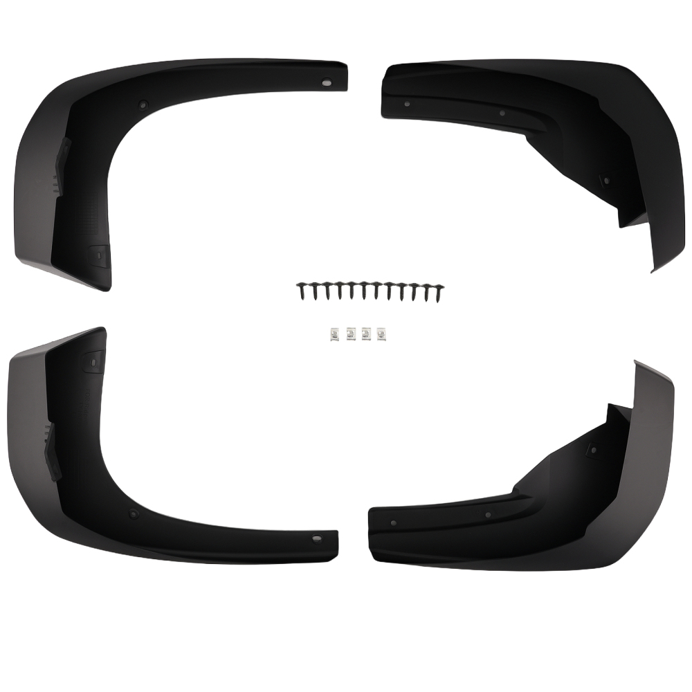 4-Piece Mud Flaps Protection Set compatible for Honda Ridgeline 2017-24 FrontRear Black