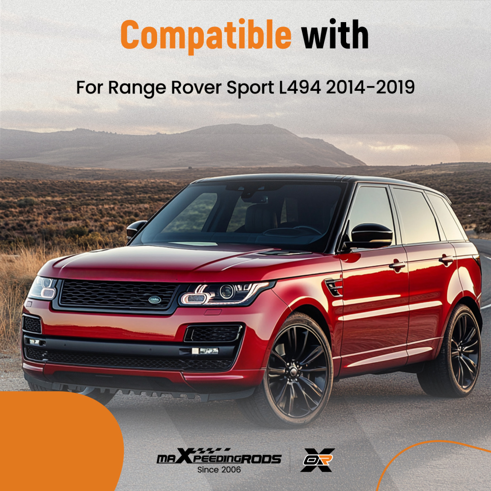 Black Front Rear Mud Flaps compatible for Range Rover Sport L494 2014-2019 Left Right