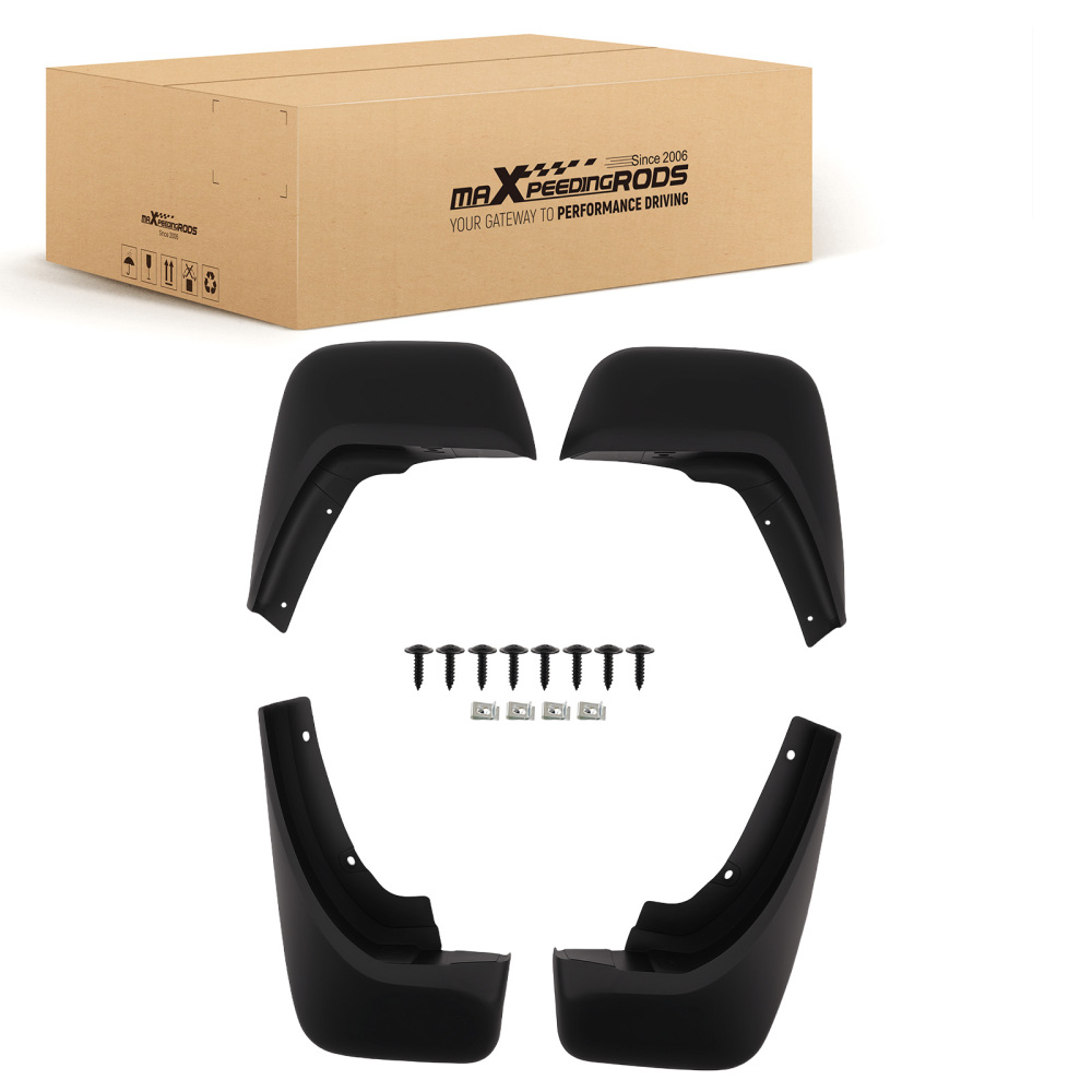 4 Piece Mud Flaps Set compatible for Land Rover Discovery 2016-2020 Front Rear Black