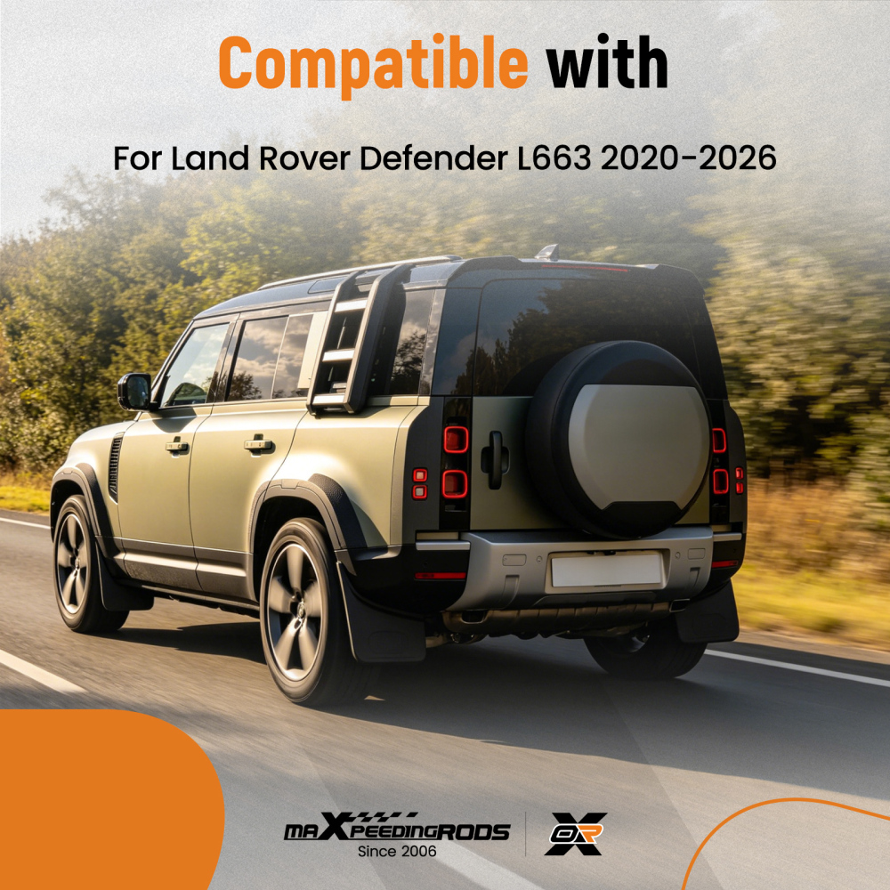 4x Black Mud Guards Kit compatible for Land Rover Defender L663 2020-26 Complete Protection